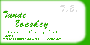 tunde bocskey business card